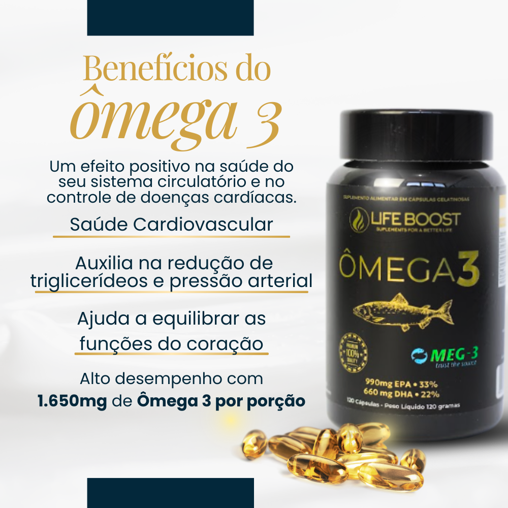 Omega 3 Life Boost -  120 Capsulas