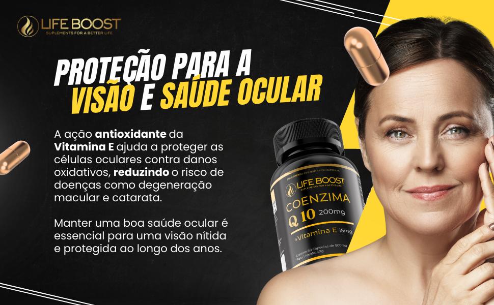 Q10 + Vitamina E - Life Boost 60 Capsulas