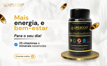 Multivitaminico e Minerais Life Boost - 60 Capsulas