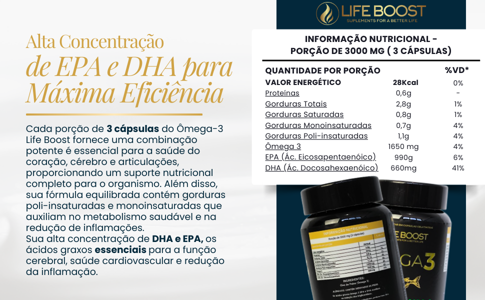 Omega 3 Life Boost -  120 Capsulas