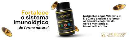 Multivitaminico e Minerais Life Boost - 60 Capsulas