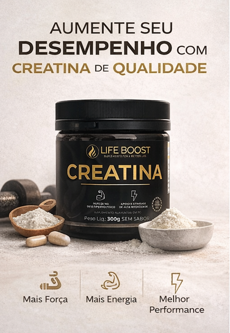 Creatina Monohidratada 300gr - Life Boost