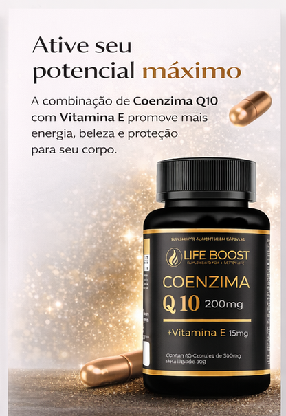 Q10 + Vitamina E - Life Boost 60 Capsulas