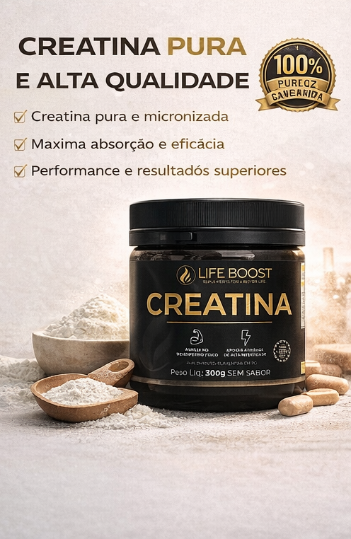 Creatina Monohidratada 300gr - Life Boost