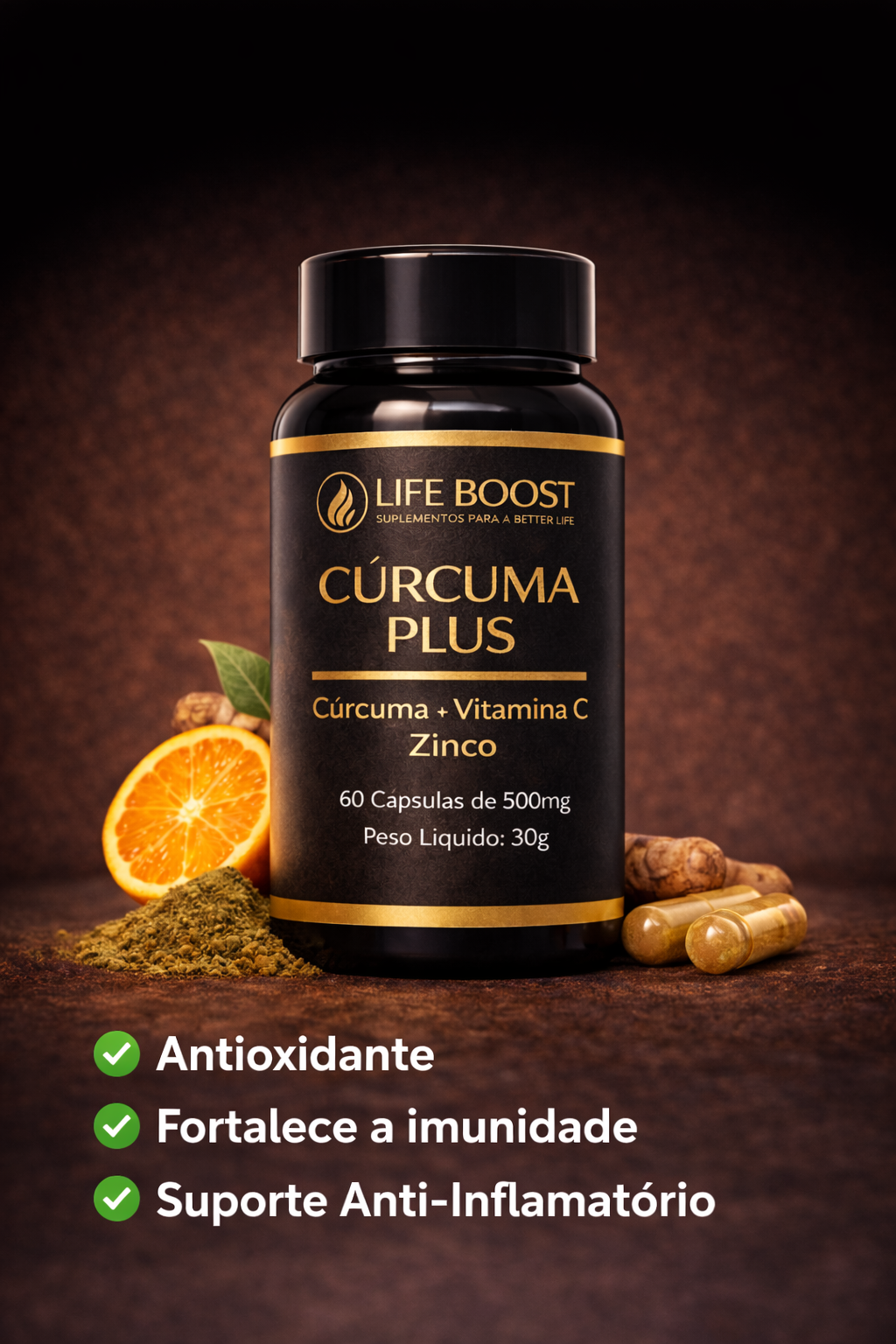 Curcuma Plus Life Boost - 60 Capsulas