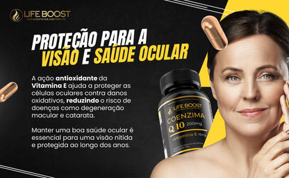 Q10 + Vitamina E - Life Boost 60 Capsulas