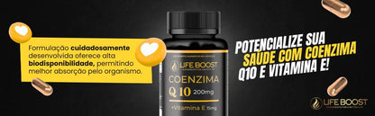 Q10 + Vitamina E - Life Boost 60 Capsulas