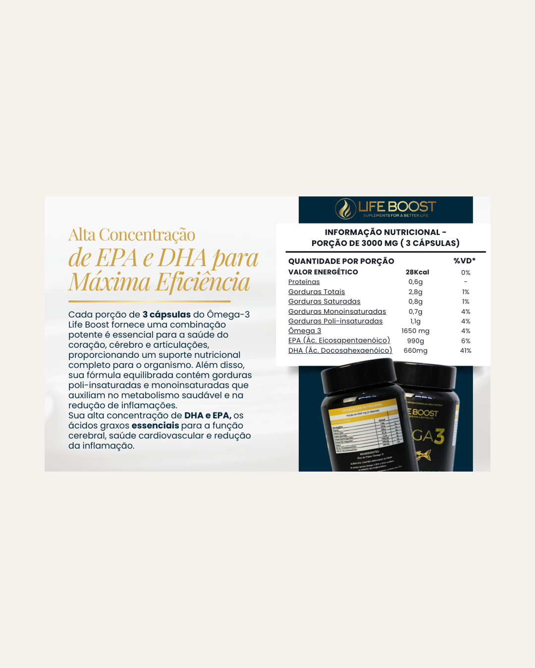 Omega 3 Life Boost -  120 Capsulas